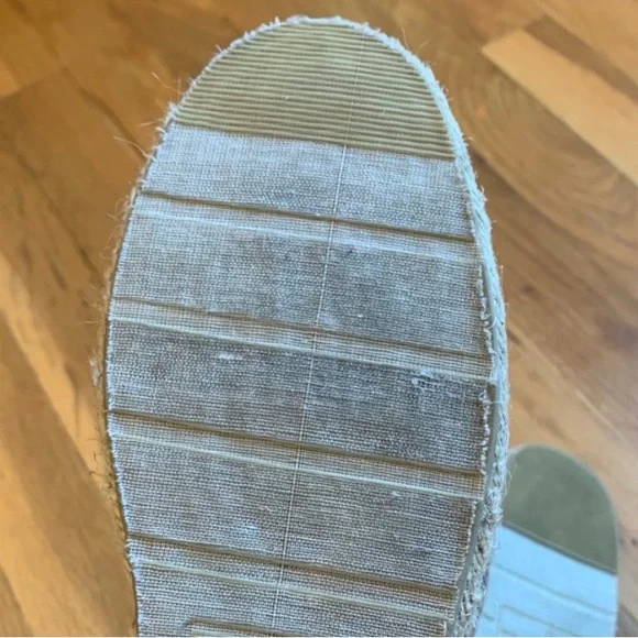 Sam Edelman worn once denim and leather espadrilles in blue white and bl… - Picture 3 of 3